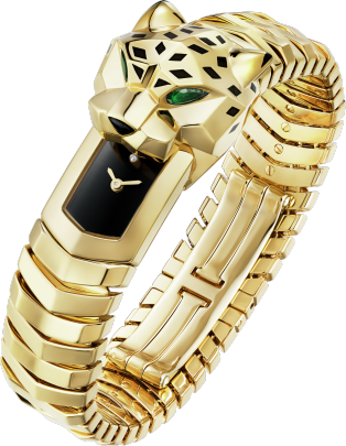 Reloj La Panthère de Cartier 38,2 mm, movimiento de cuarzo, oro amarillo, brazalete de metal