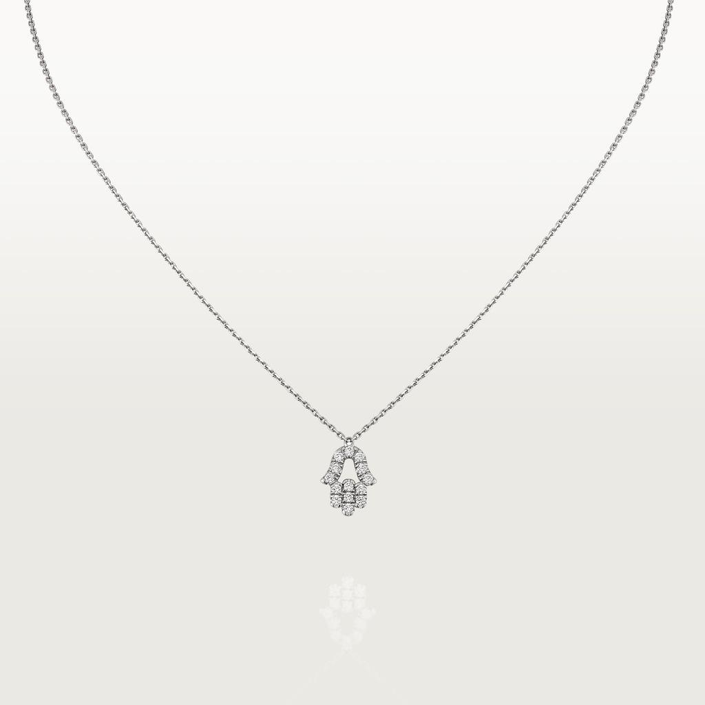 Collier SymbolesOr gris, diamant