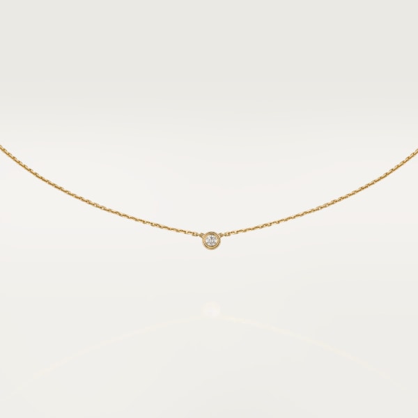 CRB7224517 - Cartier d'Amour necklace XS - Yellow gold, diamond