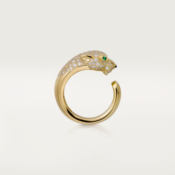 Panthère de Cartier Ring Gelbgold, Diamanten, Smaragde, Onyx