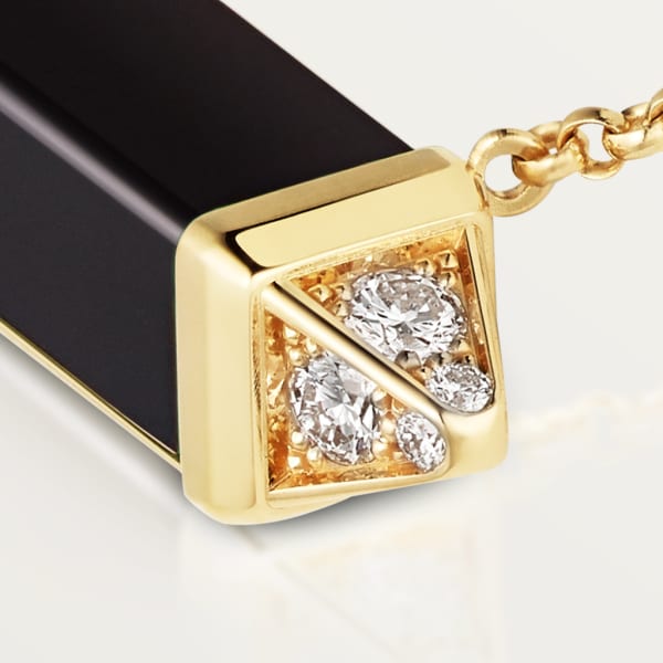 Collar Les Berlingots de Cartier MM Oro amarillo, ónix, diamantes