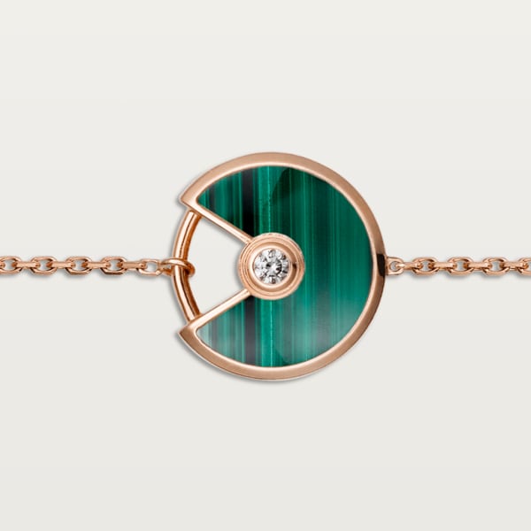 Amulette de Cartier Armband XS Roségold, Malachit, Diamant