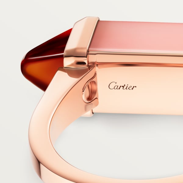 Anillo Les Berlingots de Cartier Oro rosa, calcedonia rosa, granate