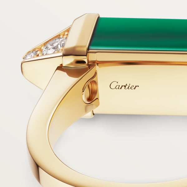 Les Berlingots de Cartier ring Yellow gold, malachite, diamond
