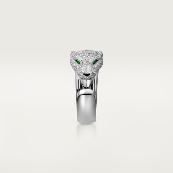 Panthère de Cartier Ring Weißgold, Diamanten, Smaragde, Onyx