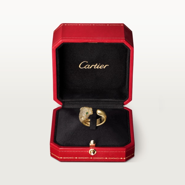 Anillo Panthère de Cartier Oro amarillo, diamantes, esmeraldas, ónix