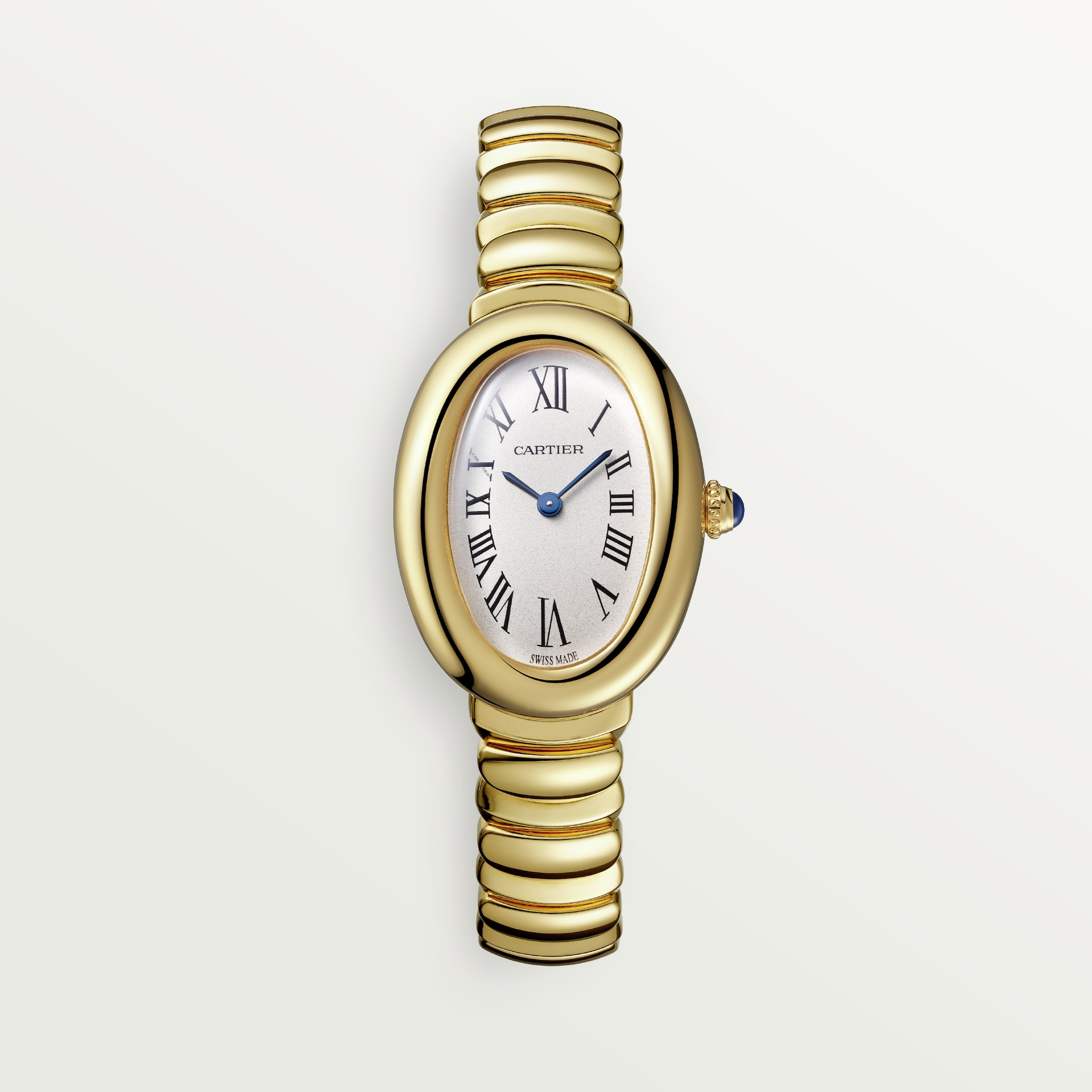 Baignoire watchSmall model, quartz movement, yellow gold