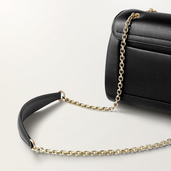 CRL1002352 - Chain bag small, Panthère de Cartier - Black calfskin and ...