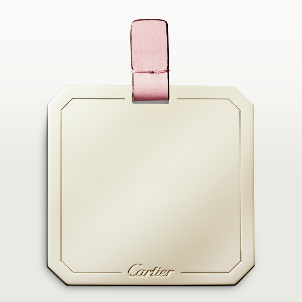 Mini chain bag, C de Cartier Pale pink calfskin, golden and pale pink enamel finish