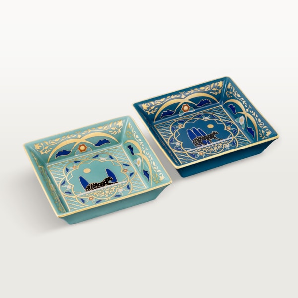 Set of two Panthère de Cartier trinket trays, small model Porcelain