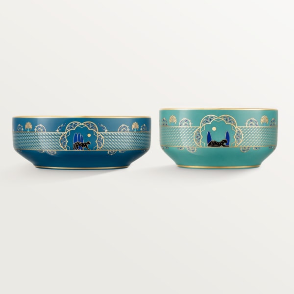 Set of two Panthère de Cartier bowls Porcelain