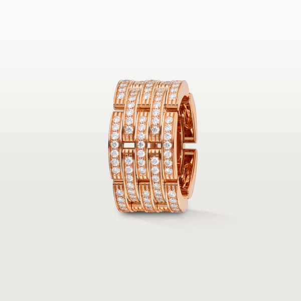 Maillon Panthère Ring Roségold, Diamanten