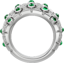 High Jewellery ring White gold, emeralds, diamonds