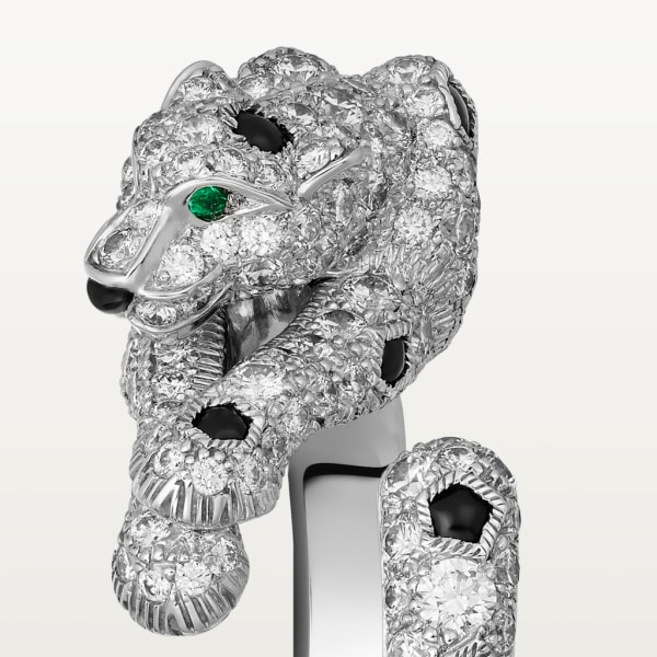 Panthère de Cartier Ring Weißgold, Smaragde, Onyx, Diamanten
