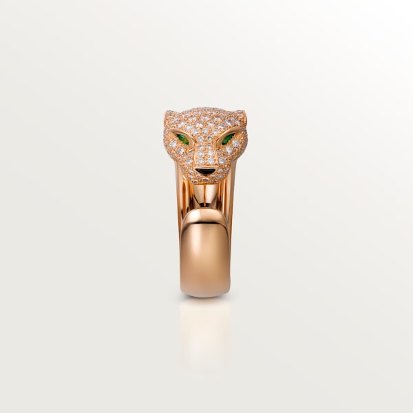 Anillo Panthère de Cartier Oro rosa, diamantes, esmeraldas, ónix