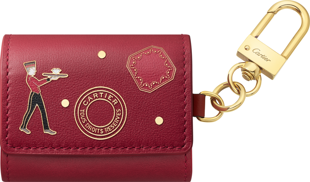 CROG000644 - Mini case Diabolo de Cartier - Red calfskin and golden finish  - Cartier