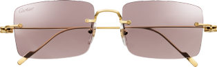 CRESP00019 - Signature C de Cartier Precious Sunglasses - Rose gold, rose  gold coated lenses - Cartier