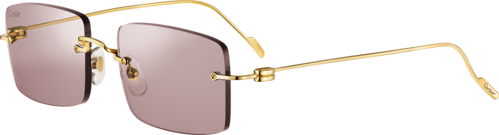 Gafas de sol preciosas Signature C de CartierOro rosa, lentes recubiertas de oro rosa
