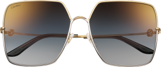 Gafas de sol Trinity Metal acabado dorado liso, lentes efecto espejo gris oscuro, azul y gris claro con flash dorado