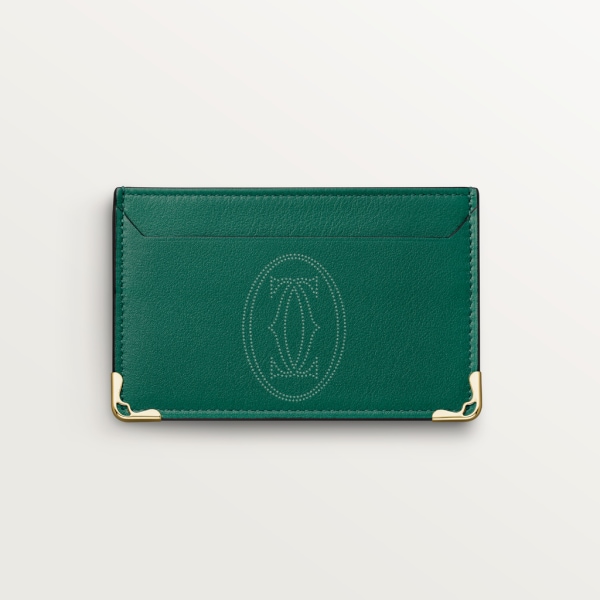 CRL3001959 - Simple card holder, Must de Cartier - Leaf green dots