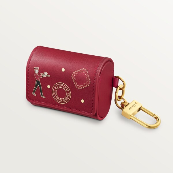 CROG000644 - Mini case Diabolo de Cartier - Red calfskin and golden finish  - Cartier