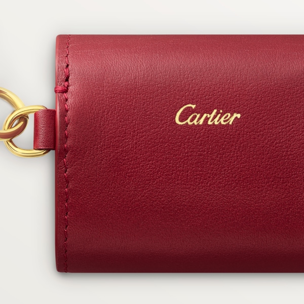 CROG000644 - Mini case Diabolo de Cartier - Red calfskin and golden finish  - Cartier