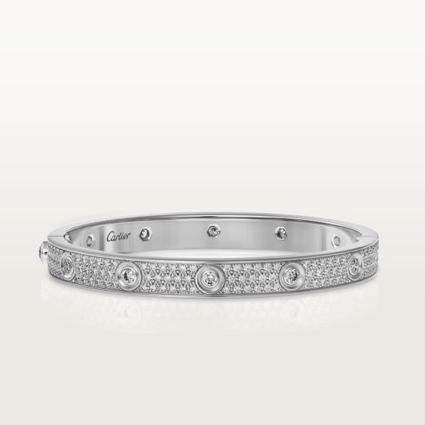 Love bracelet, diamond-paved