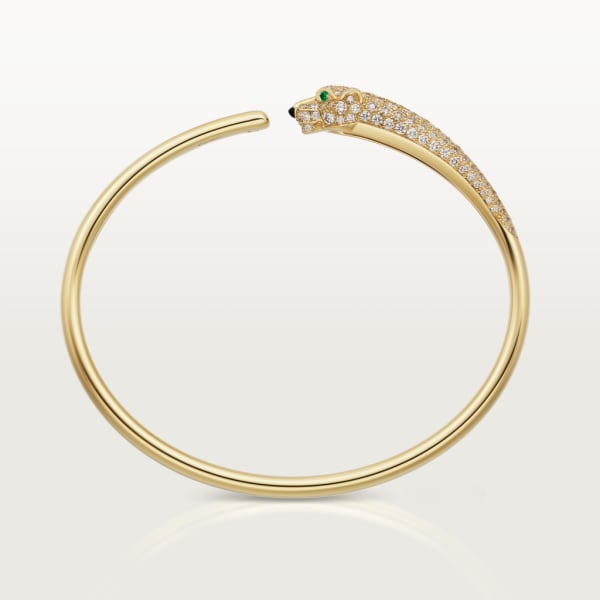 Pulsera Panthère de Cartier Oro amarillo, ónix, esmeraldas, diamantes