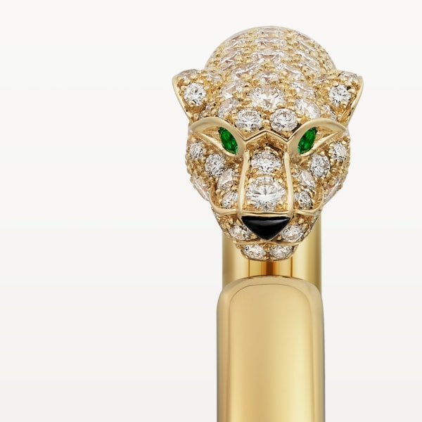 Panthère de Cartier Armreif Gelbgold, Onyx, Smaragde, Diamanten