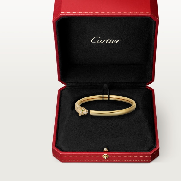 Panthère de Cartier Armreif Gelbgold, Onyx, Smaragde, Diamanten