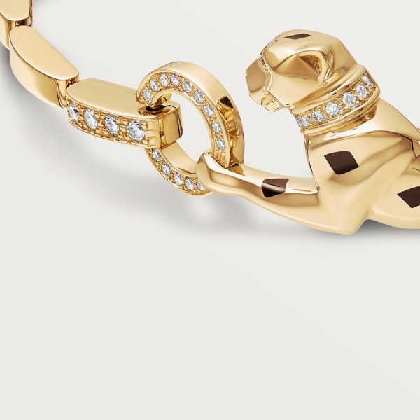 Bracelet Panthère de Cartier Or jaune, laque, diamant, grenat tsavorite, onyx