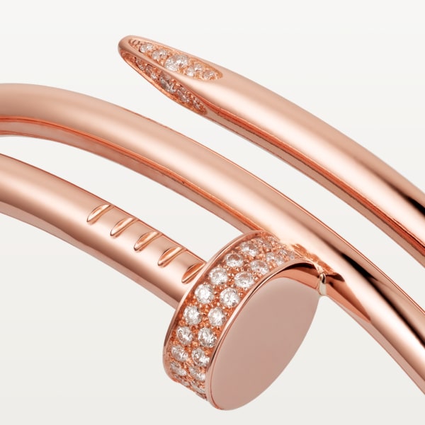 Juste un Clou Armreif, doppelt, mit Diamanten Roségold, Diamanten