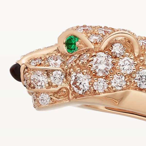 Panthère de Cartier Armreif Roségold, Onyx, Smaragde, Diamanten