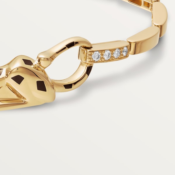 Panthère de Cartier Armband Gelbgold, Lack, Diamant, Tsavorit, Onyx
