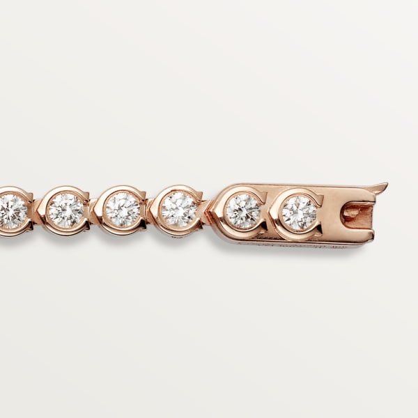 Bracelet C de Cartier Or rose, diamants