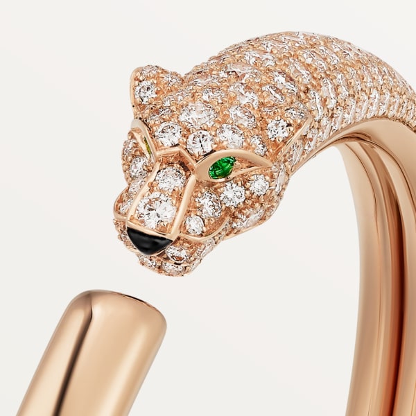 Bracelet Panthère de Cartier Or rose, onyx, émeraudes, diamants