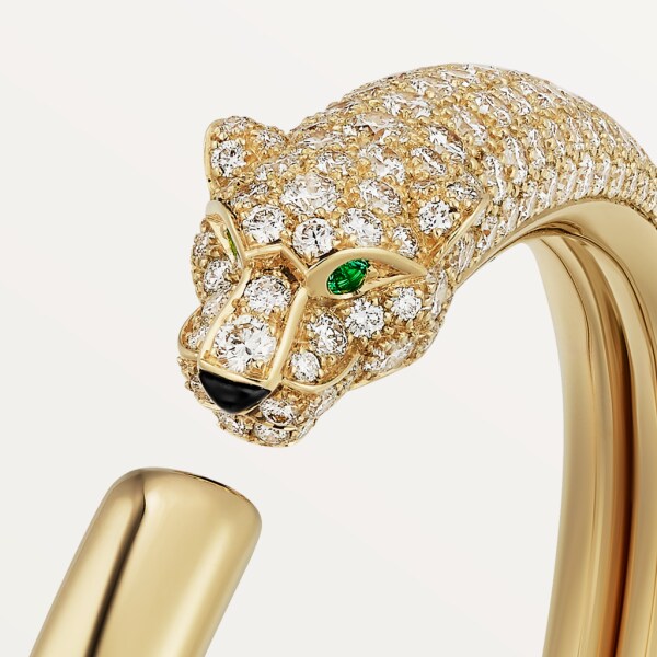 Bracelet Panthère de Cartier Or jaune, onyx, émeraudes, diamants