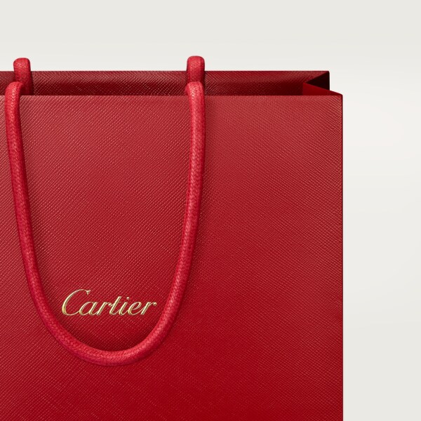 Guirlande de Cartier Top Handle, Mini-Modell Schwarzes Kalbsleder, Gold-Finish