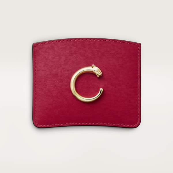 CRL3002037 - Simple card holder, Panthère de Cartier - Cherry red 
