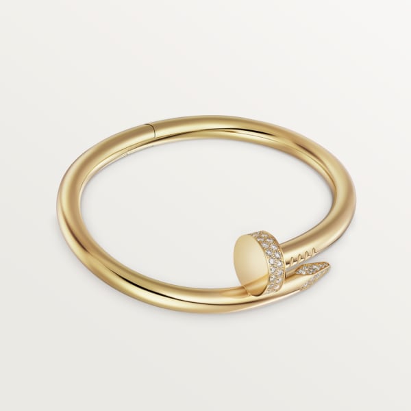 Juste un Clou bracelet, medium model Yellow gold, diamonds