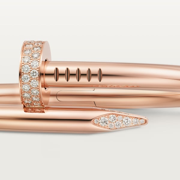 Juste un Clou bracelet, large model, diamonds Rose gold, diamonds