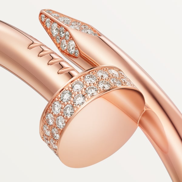 Juste un Clou bracelet, large model, diamonds Rose gold, diamonds