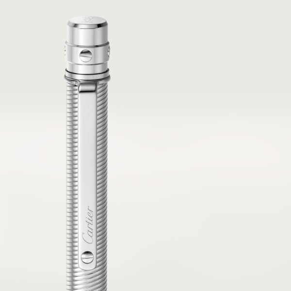 Santos de Cartier pen Small model, engraved metal, palladium finish