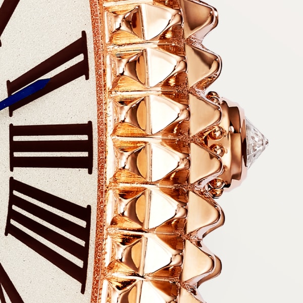 Reloj Baignoire Allongée Tamaño extra grande, movimiento mecánico de cuerda manual, oro rosa