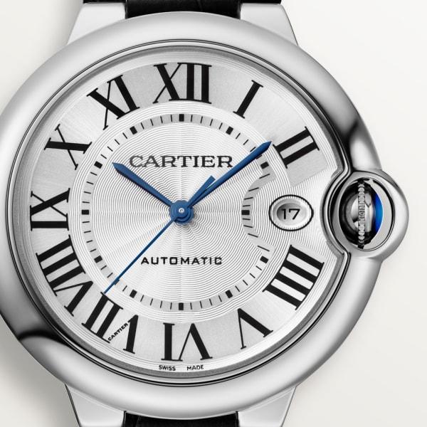Reloj Ballon Bleu de Cartier 40 mm, movimiento automático, acero, piel