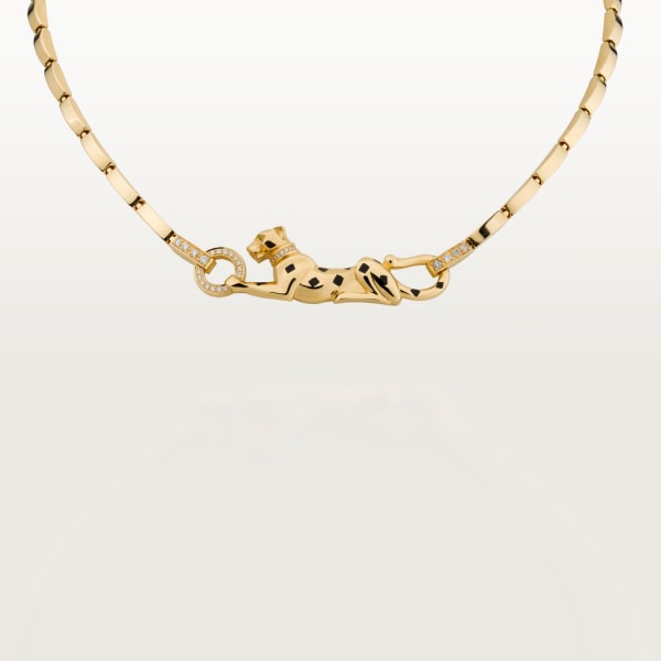 Collar Panthère de Cartier Oro amarillo, laca, diamantes, granate tsavorita