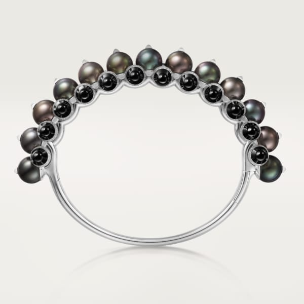 Bracelet Clash de Cartier Or gris rhodié, perles de Tahiti, onyx, diamants