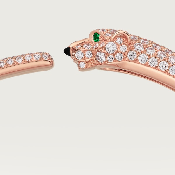 Pulsera Panthère de Cartier Oro rosa, ónix, esmeraldas, diamantes