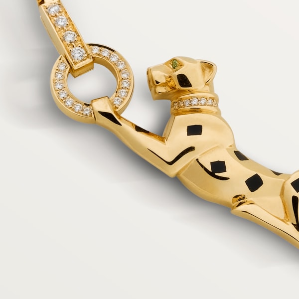 Collar Panthère de Cartier Oro amarillo, laca, diamantes, granate tsavorita