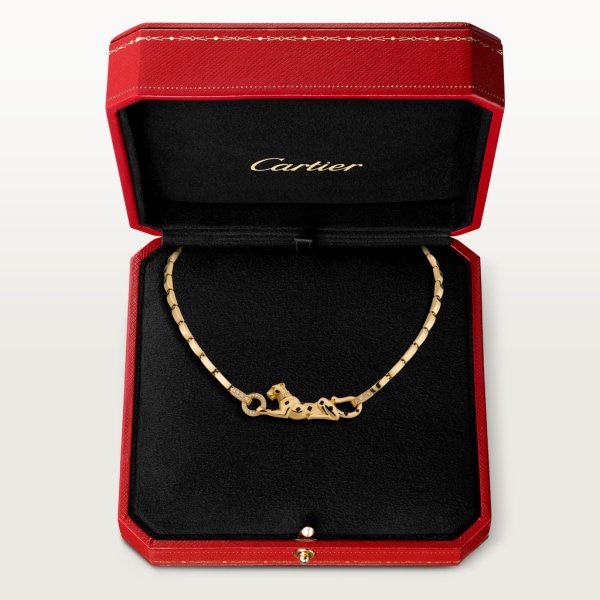 Panthère de Cartier Collier Gelbgold, Lack, Diamanten, Tsavorit